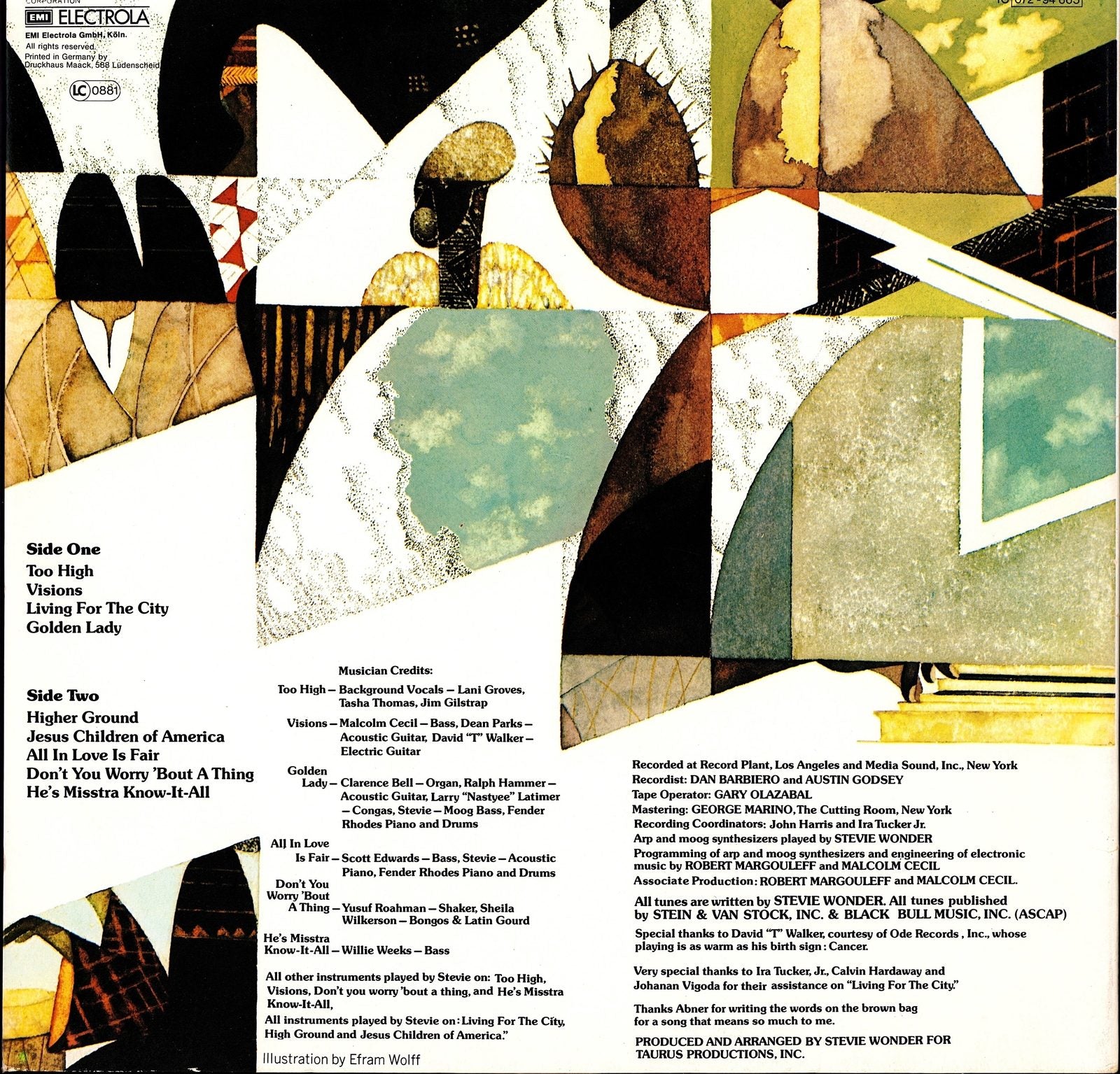 Stevie Wonder - Innervisions Vinyl LP