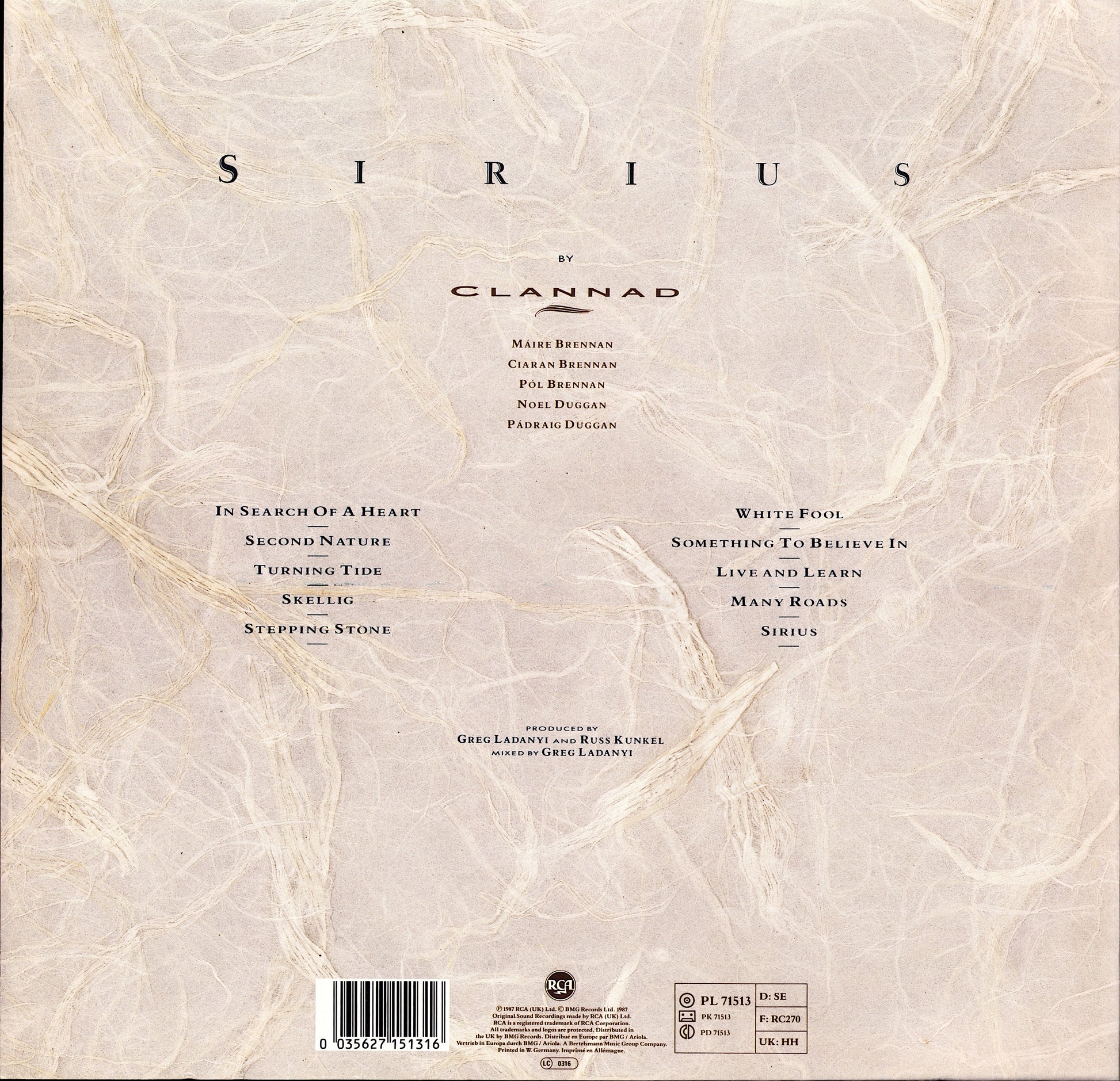 Clannad ‎- Sirius Vinyl LP