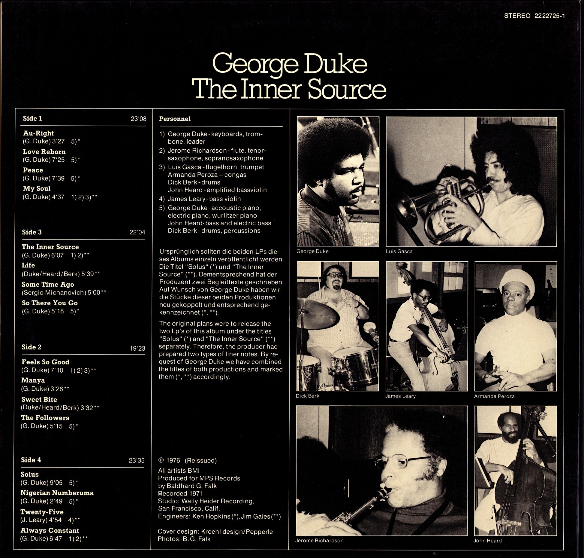 George Duke ‎- Faces In Reflection Vinyl LP Kopie