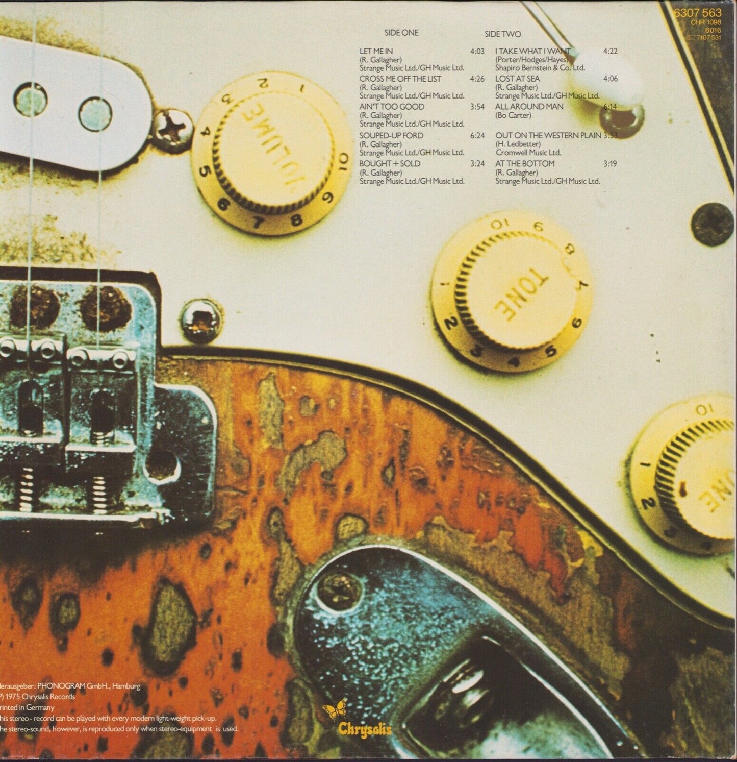 Rory Gallagher ‎- Against The Grain Vinyl LP