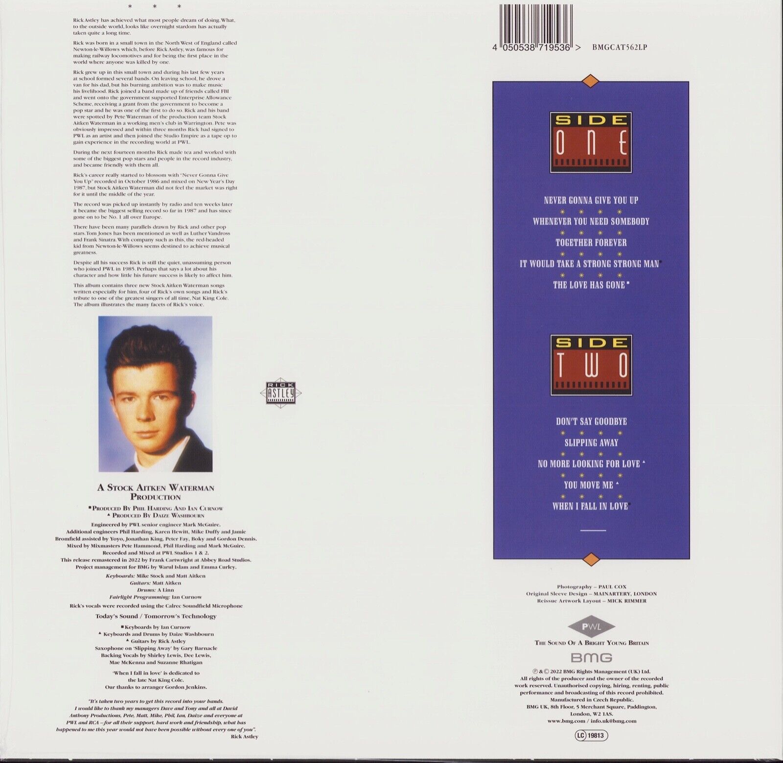 Rick Astley ‎- Whenever You Need Somebody Red Vinyl LP