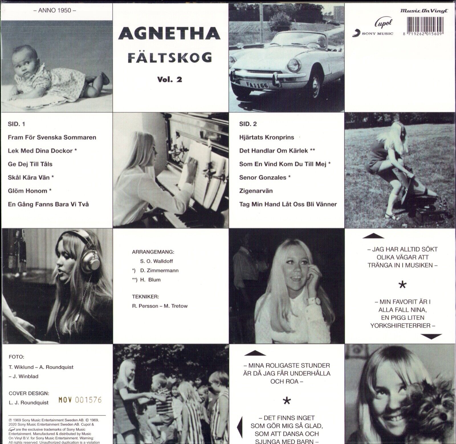 Agnetha Fältskog - Agnetha Fältskog Vol. II Blue Marbled Vinyl LP Limited Edition