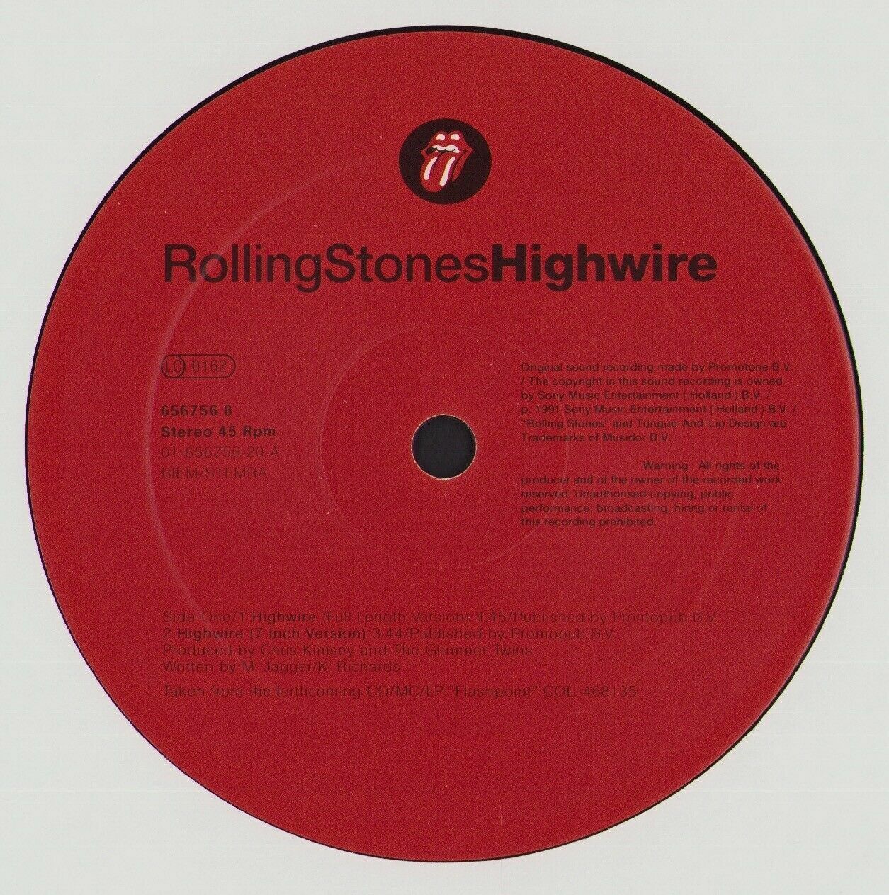 The Rolling Stones u200e- Highwire (Full Length Version) (Vinyl 12) –  Devinylhunter-Records