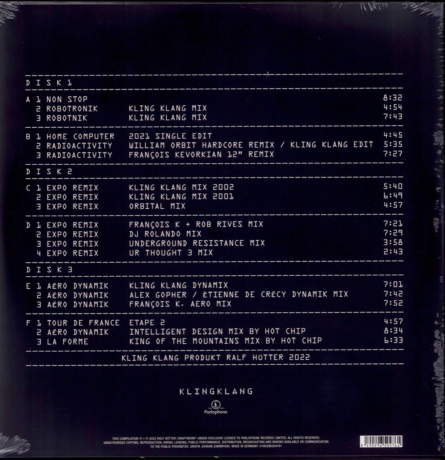 Kraftwerk ‎- Remixes 3 Vinyl LP
