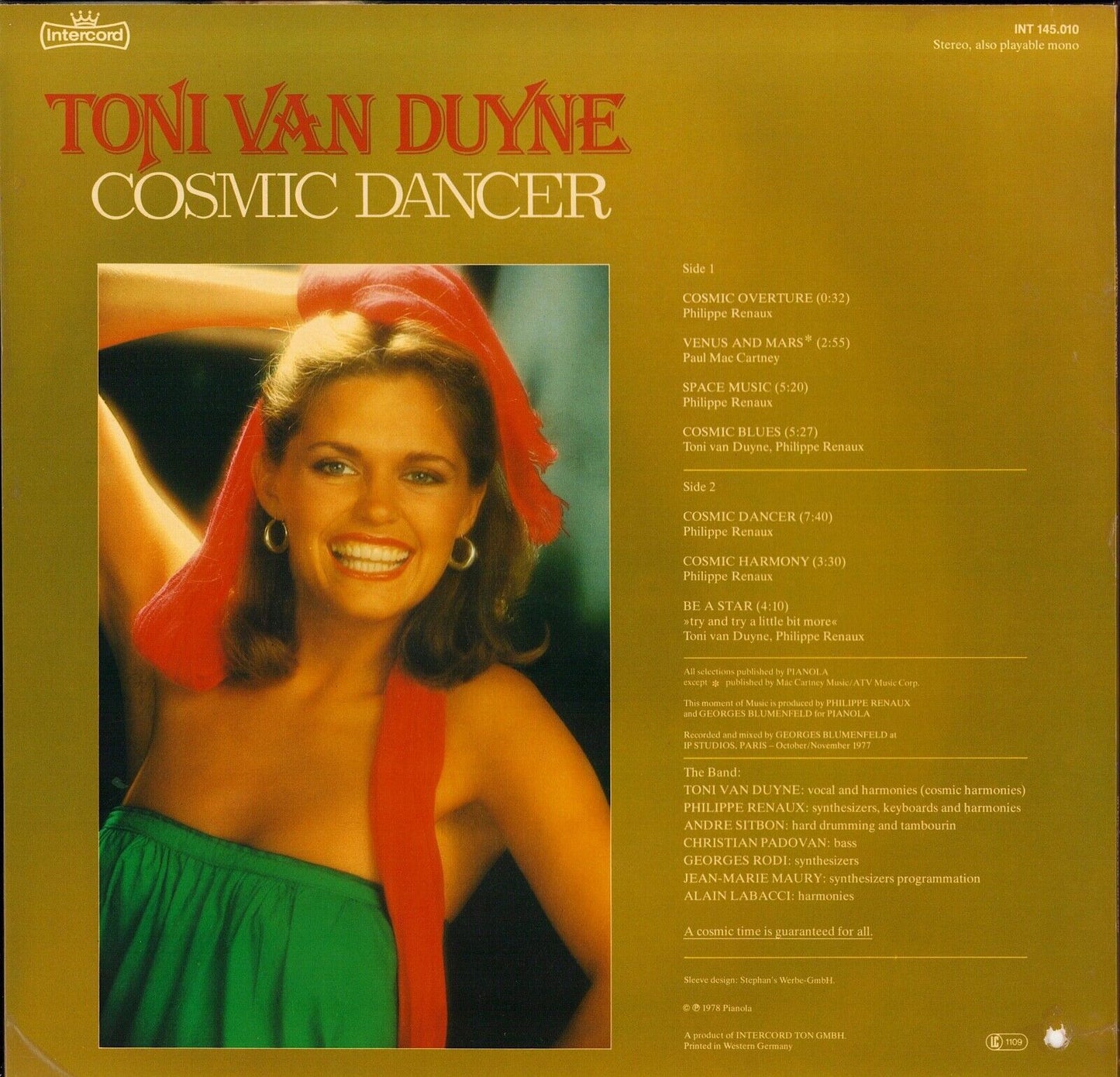 Toni Van Duyne ‎- Cosmic Dancer Vinyl LP DE