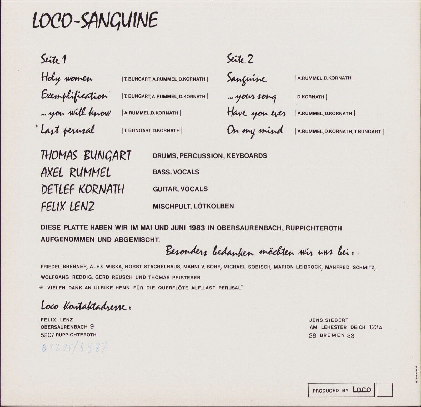 Loco - Sanguine VInyl LP + Poster