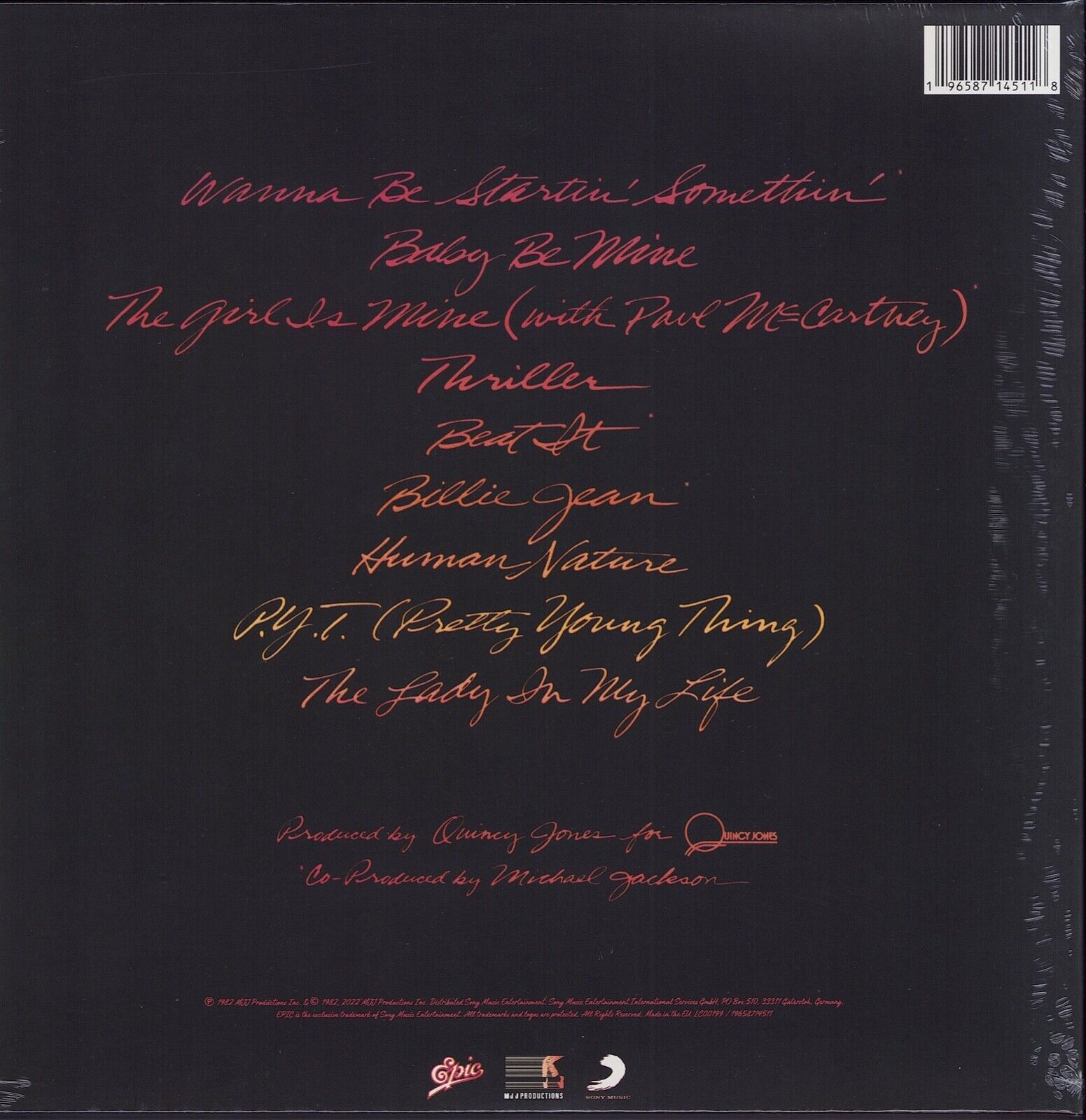 Michael Jackson - Thriller 40th Anniversary Vinyl LP