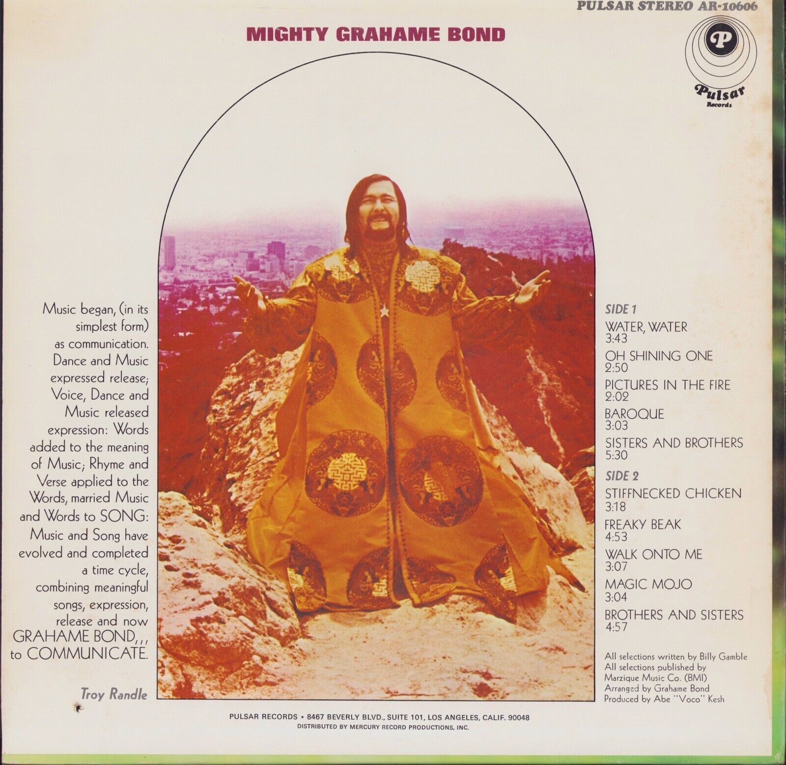 Grahame Bond - Mighty Grahame Bond Vinyl LP US