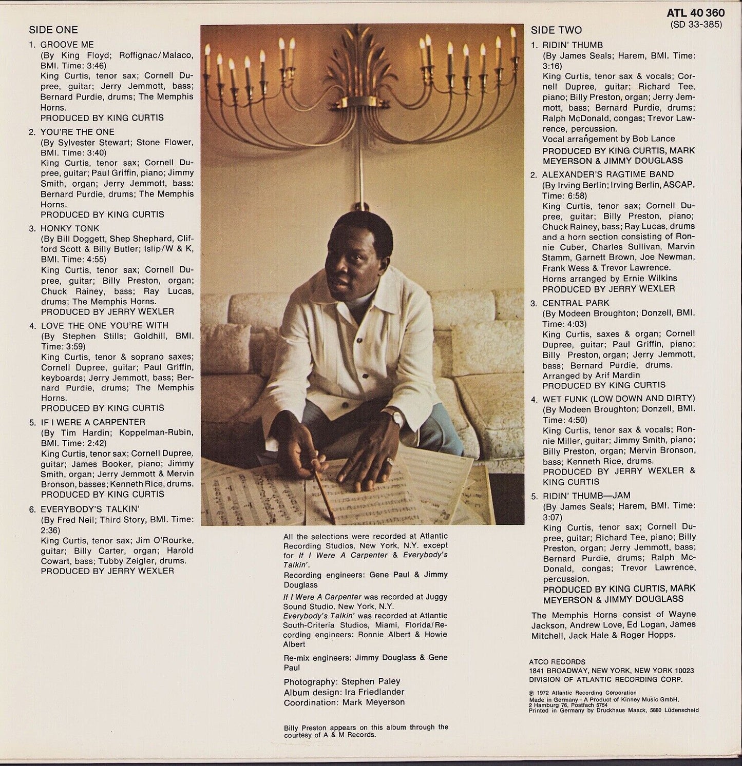 King Curtis ‎- Everybody's Talkin' Vinyl LP