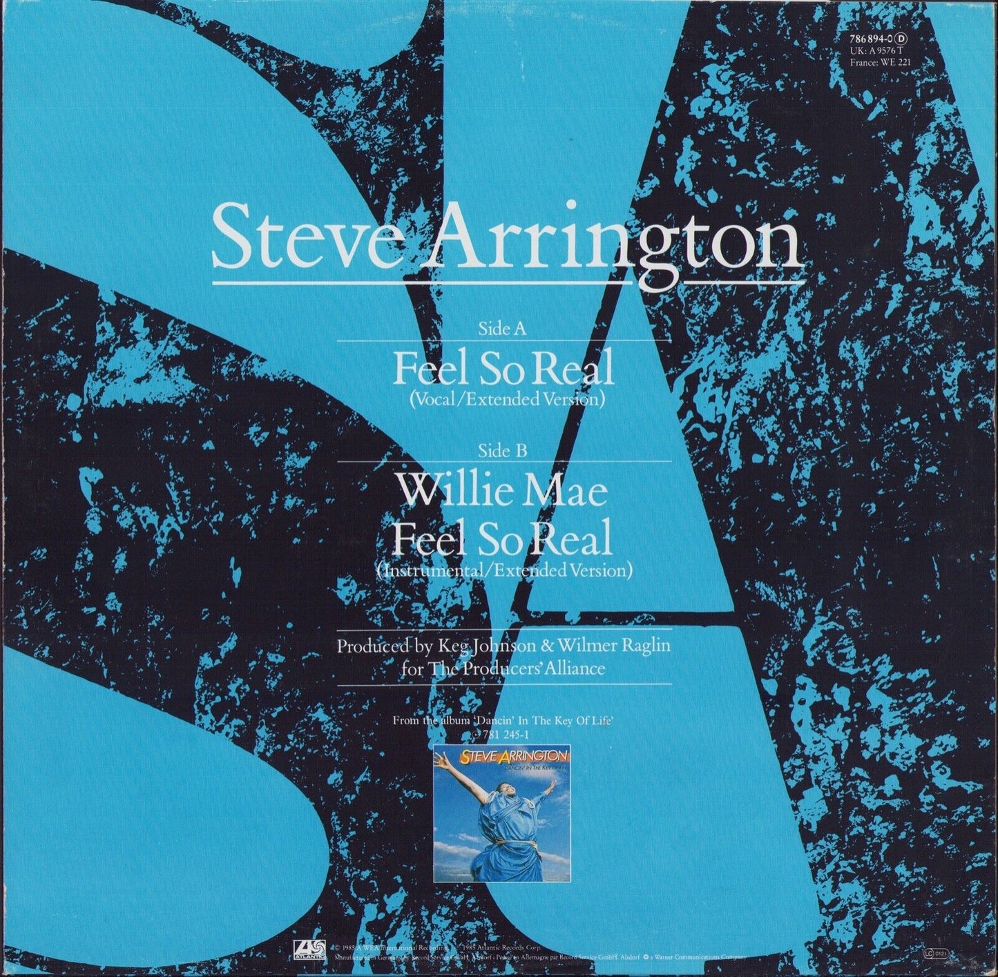 Steve Arrington ‎- Feel So Real Vinyl 12"