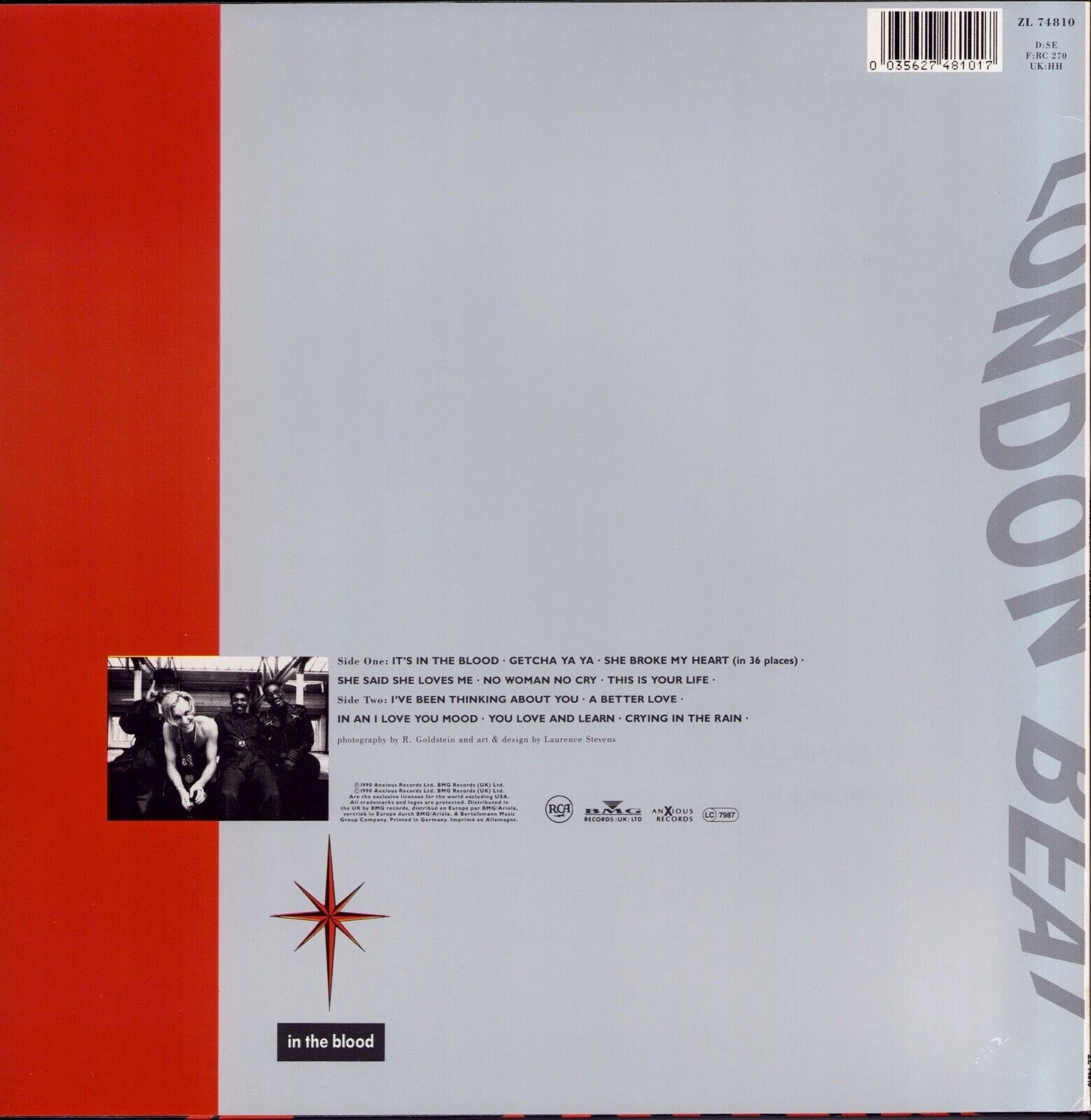 Londonbeat ‎- In The Blood Vinyl LP