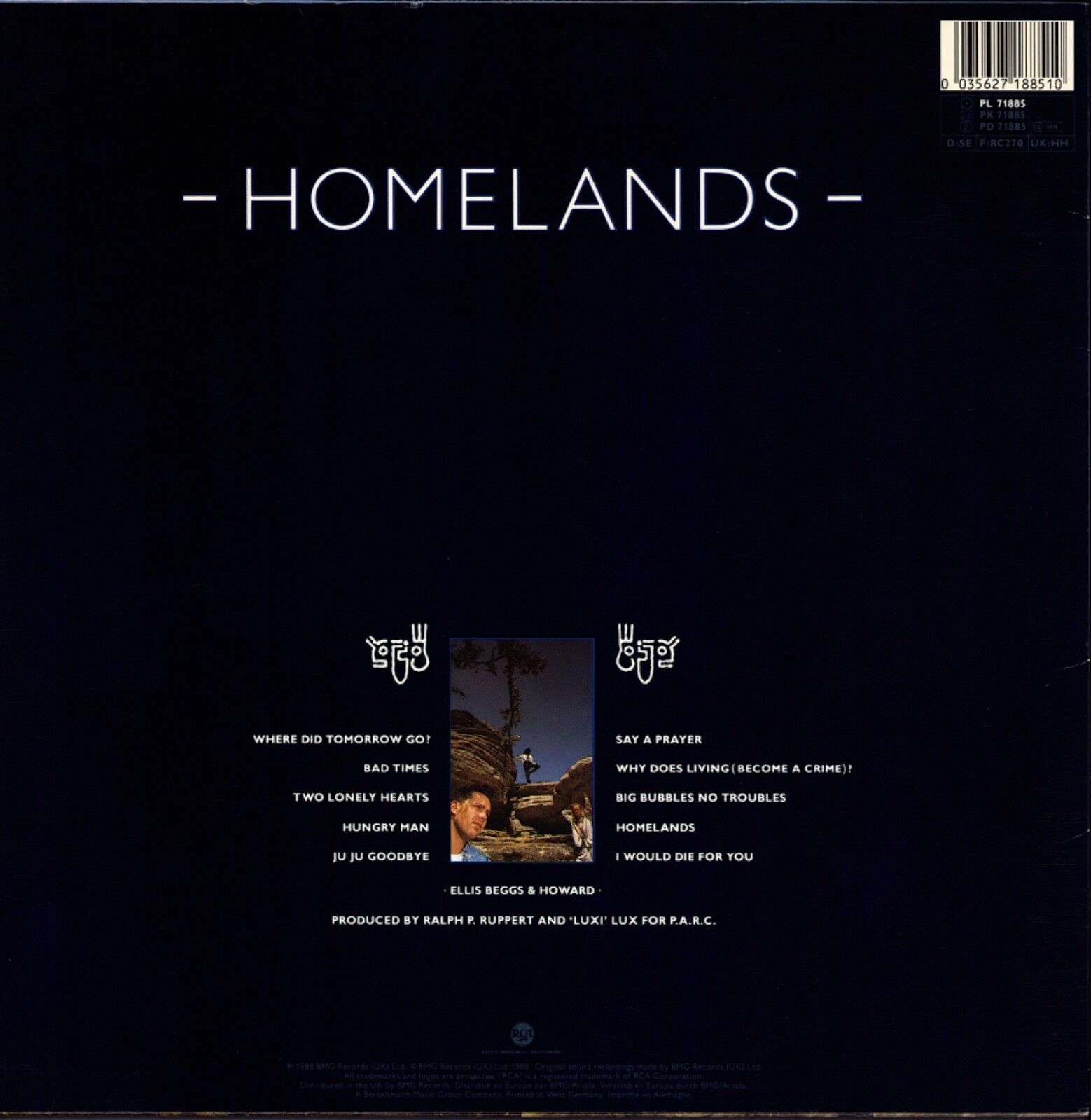 Ellis Beggs & Howard - Homelands Vinyl LP