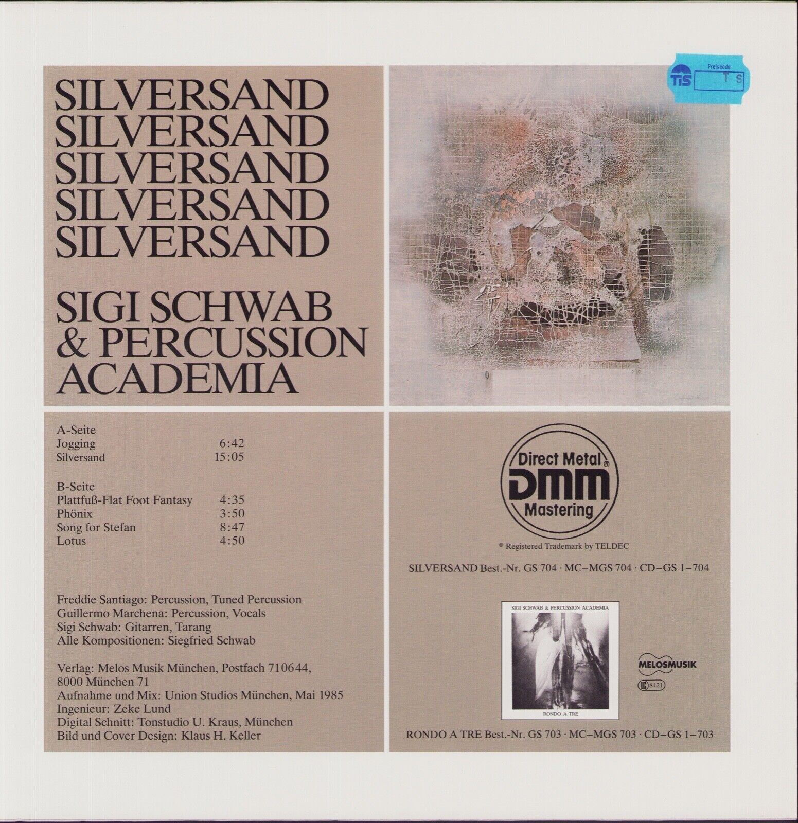 Sigi Schwab & Percussion Academia ‎- Silversand Vinyl LP