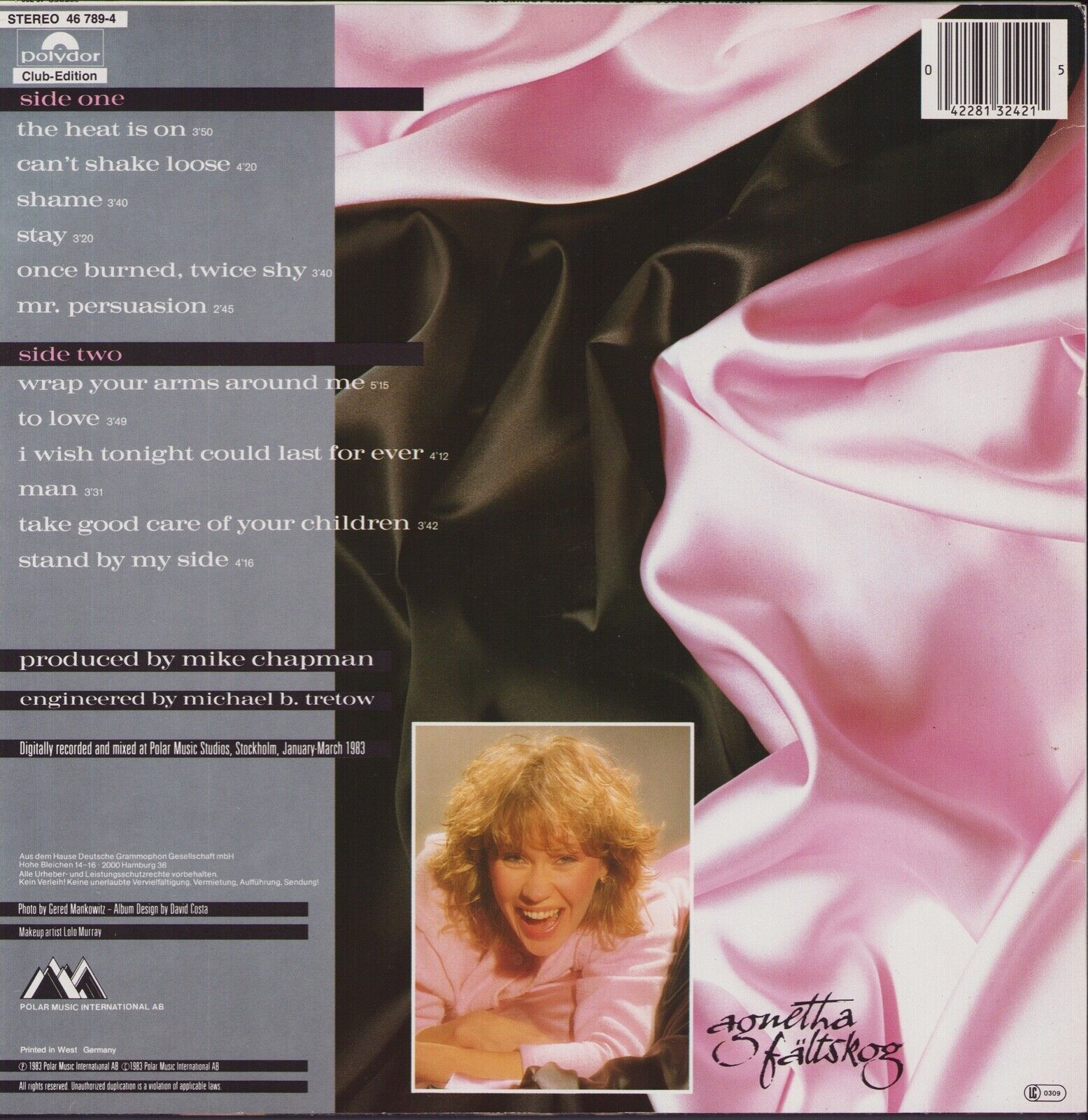 Agnetha Fältskog - Wrap Your Arms Around Me Vinyl LP Club Edition