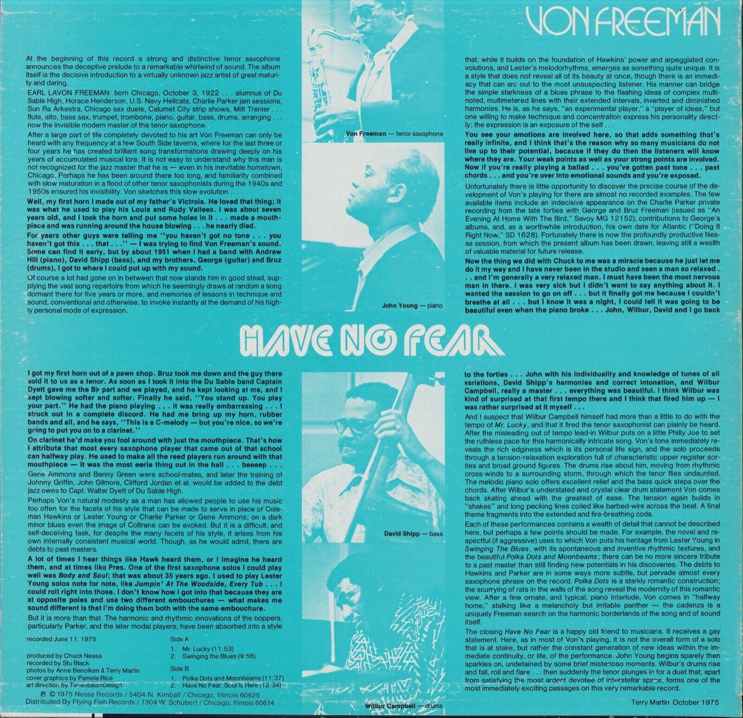 Von Freeman ‎- Have No Fear Vinyl LP