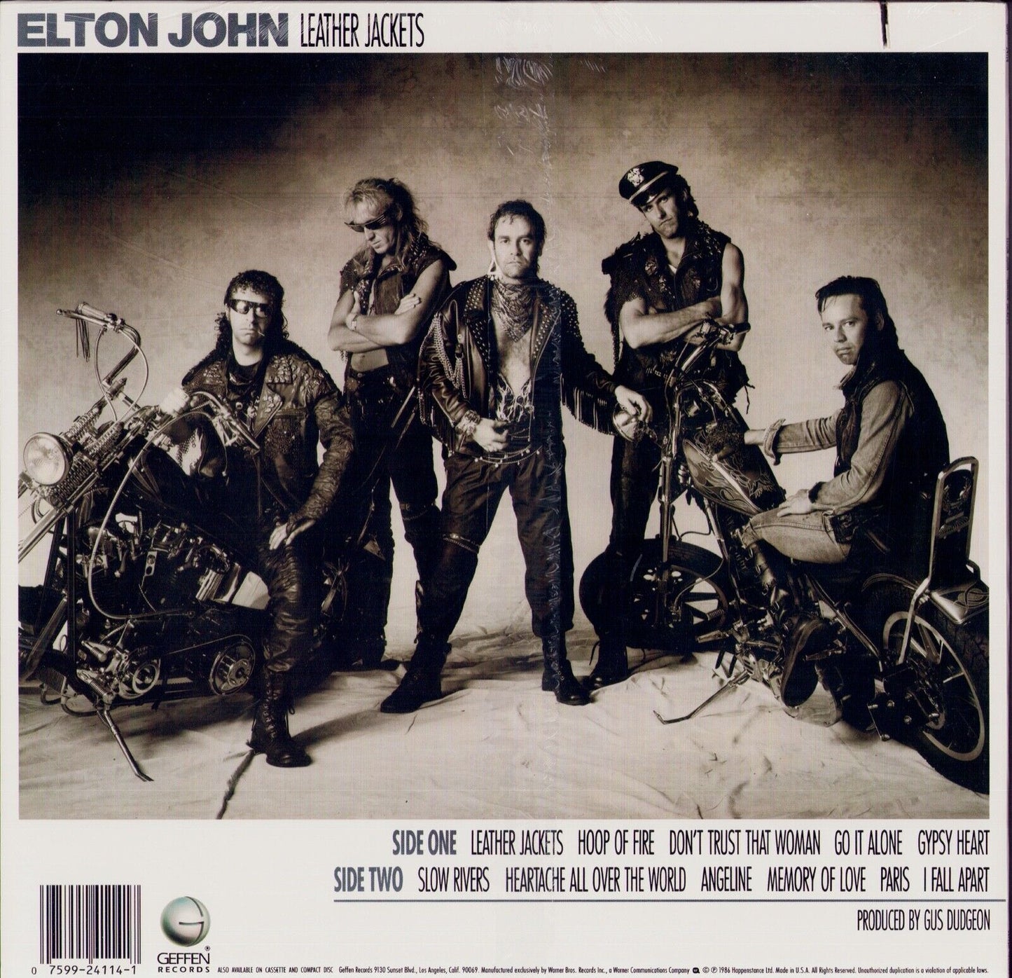 Elton John ‎- Leather Jackets Vinyl LP US