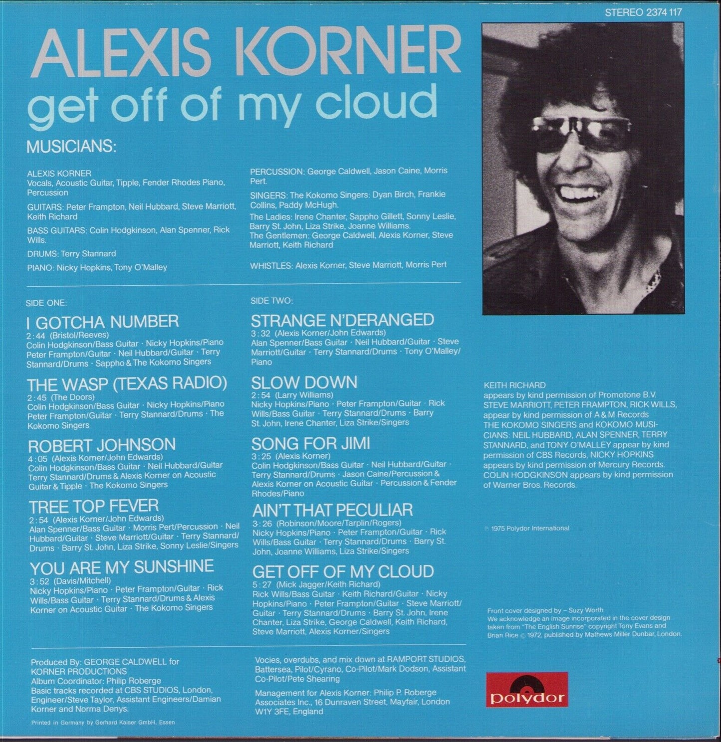 Alexis Korner ‎- Get Off Of My Cloud Vinyl LP