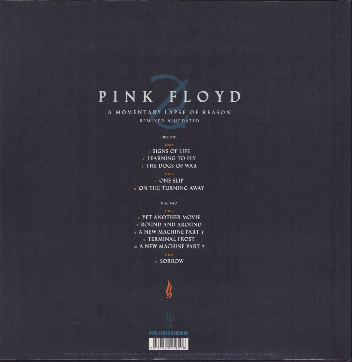Pink Floyd ‎- A Momentary Lapse Of Reason Vinyl 2LP - Halfspeed Mastered