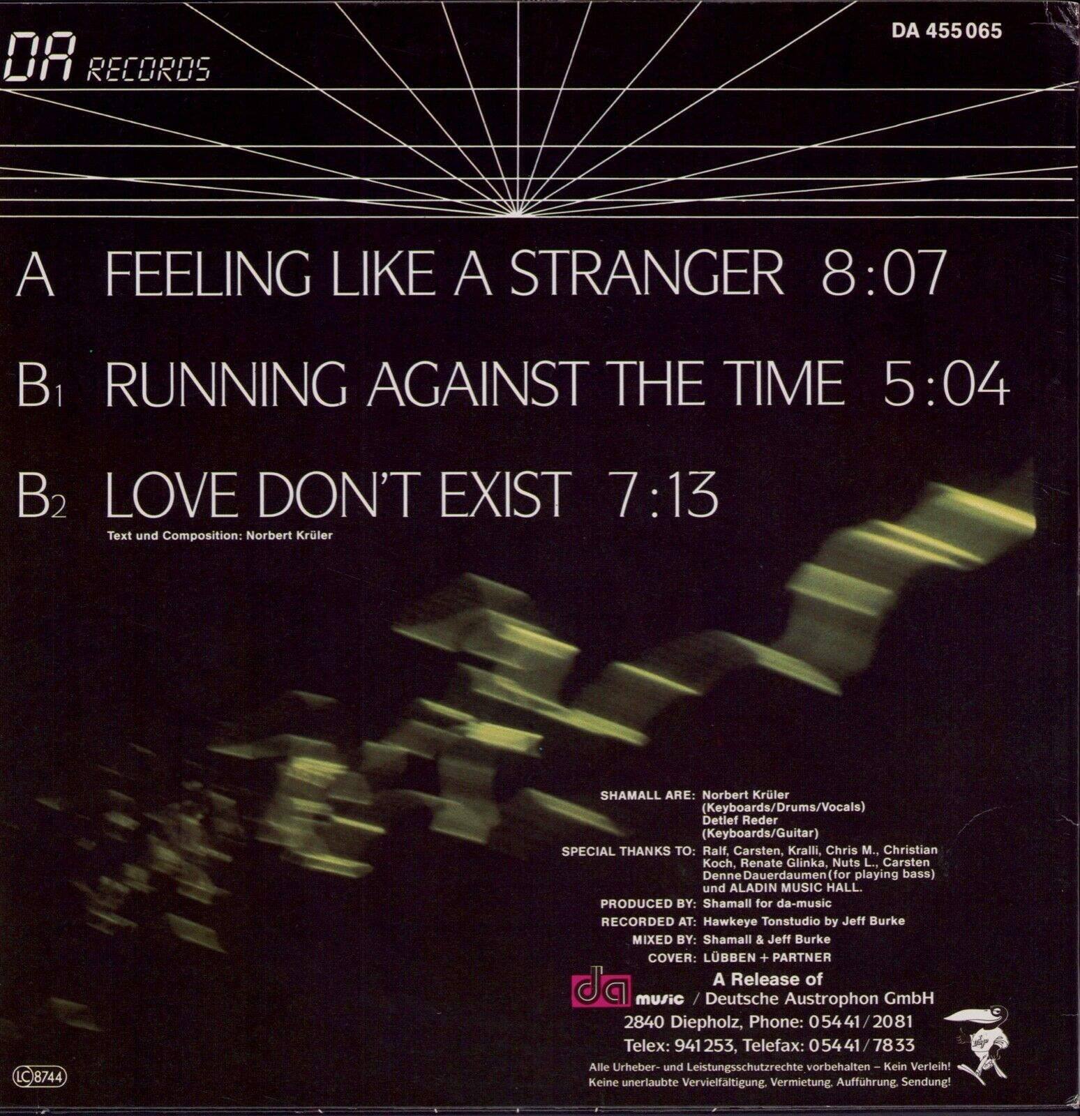 Shamall ‎- Feeling Like A Stranger Vinyl 12"