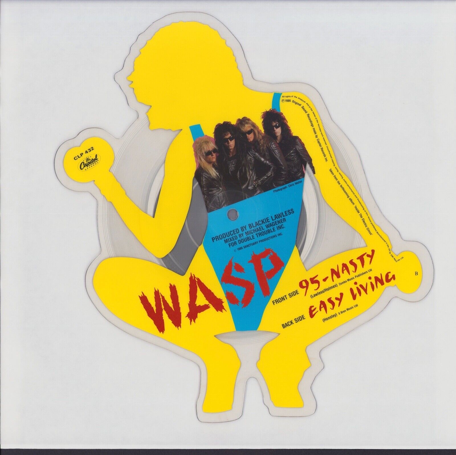 WASP 95 Nasty Vinyl Picture Disc 7