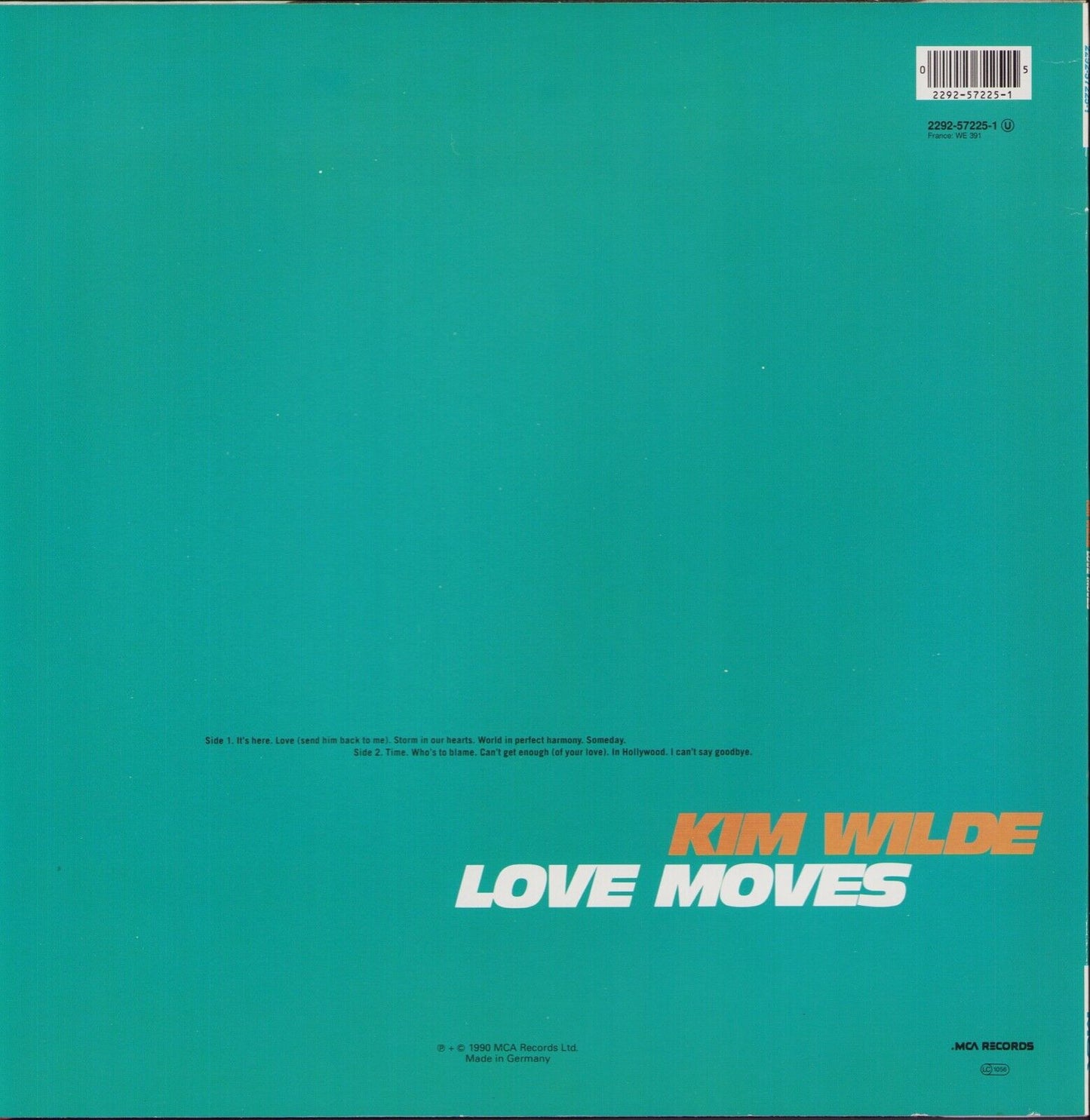 Kim Wilde - Love Moves Vinyl LP