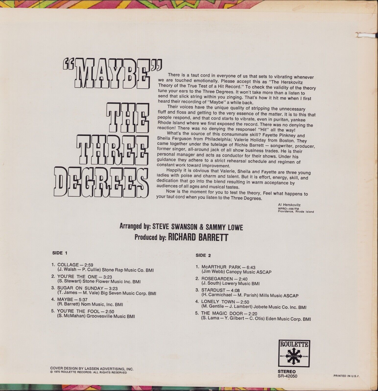 The Three Degrees - Maybe Vinyl LP US
