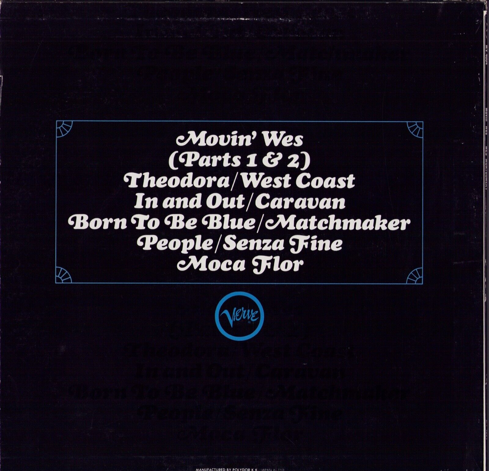 Wes Montgomery - Movin' Wes Vinyl LP JAP