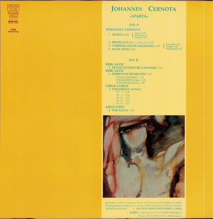 Johannes Cernota ‎- Sparta Vinyl LP