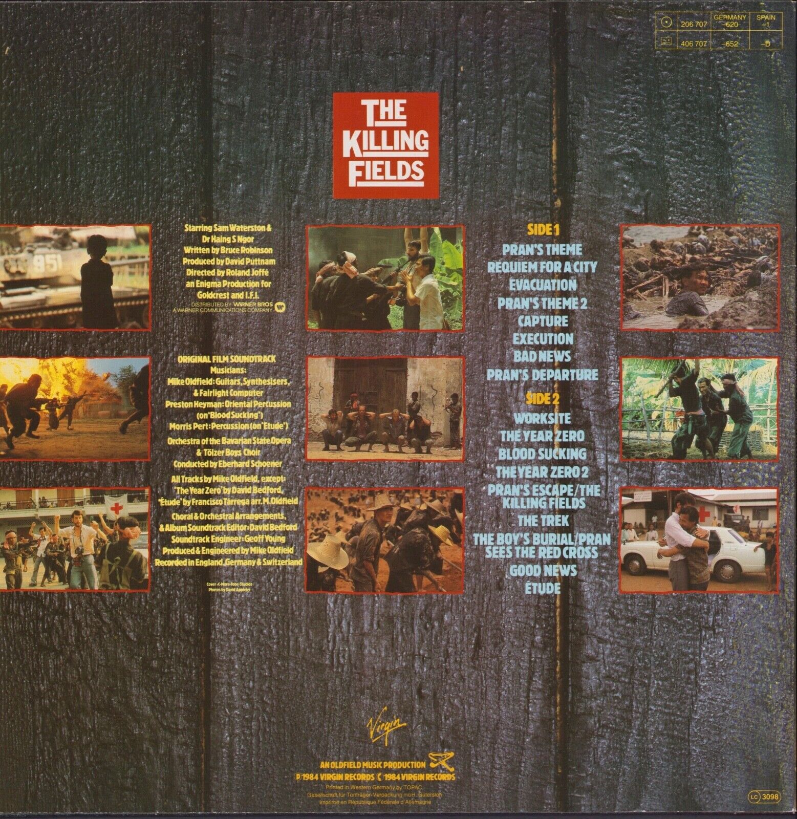 Mike Oldfield ‎- The Killing Fields Original Film Soundtrack Vinyl LP