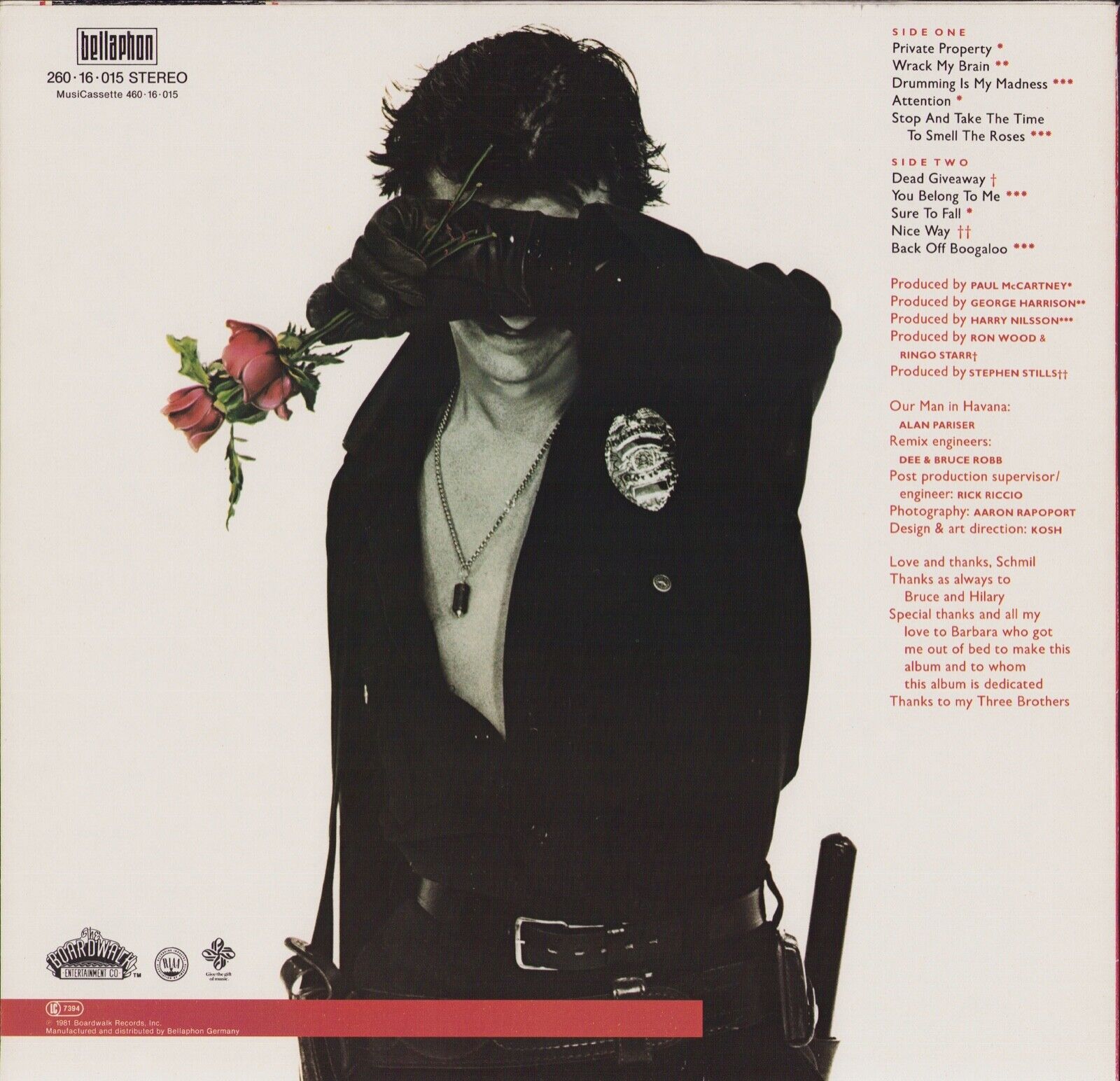 Ringo Starr ‎- Stop And Smell The Roses Vinyl LP