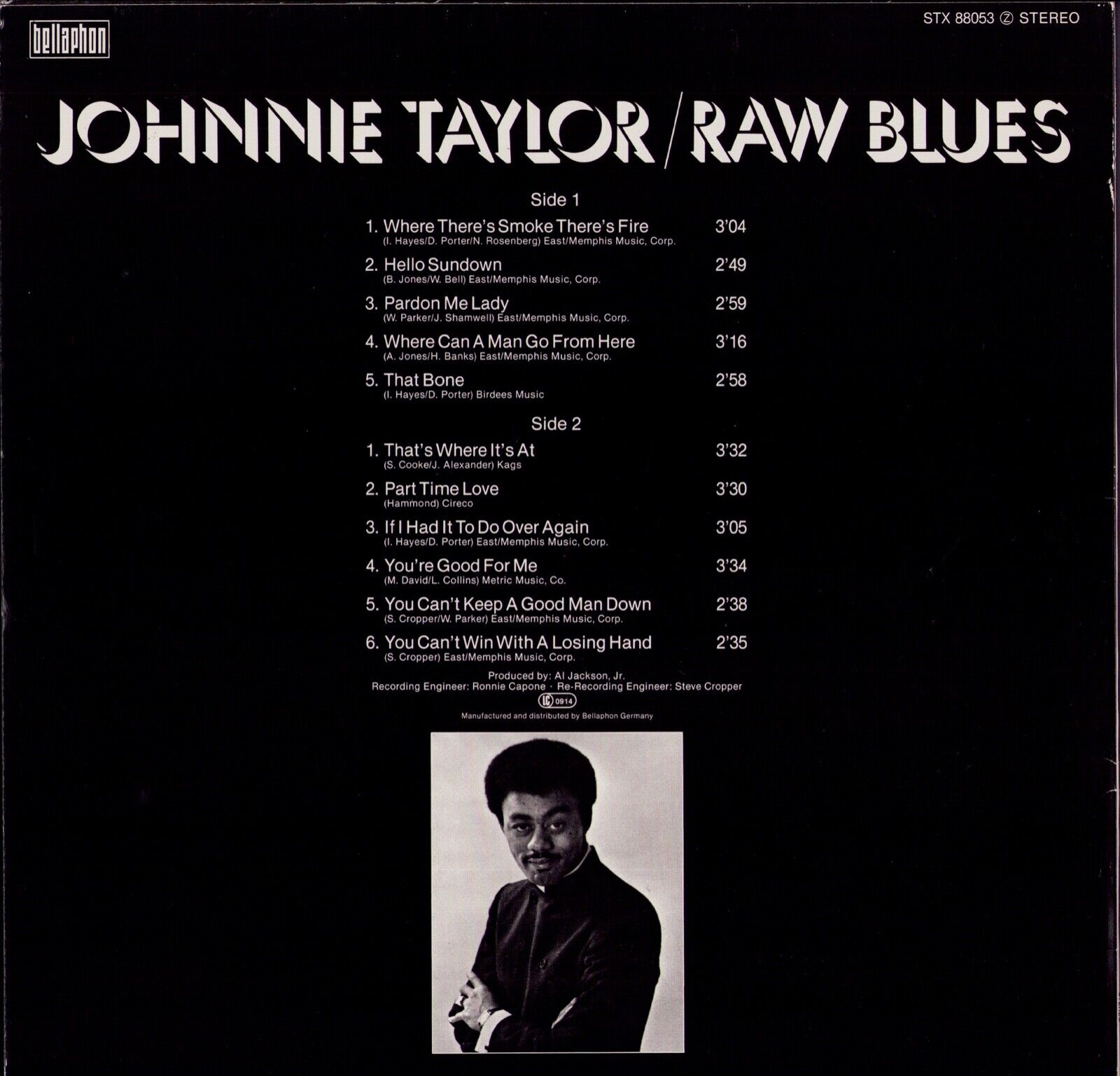 Johnnie Taylor - Raw Blues Vinyl LP