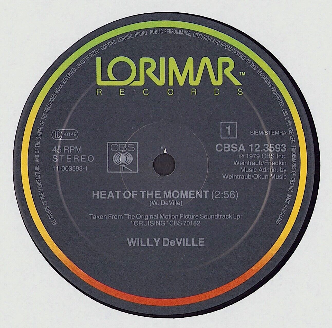Willy DeVille - Heat Of The Moment Vinyl 12"