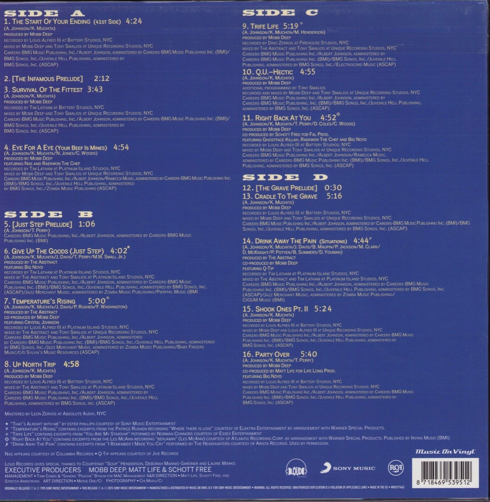 Mobb Deep ‎- The Infamous Vinyl 2LP