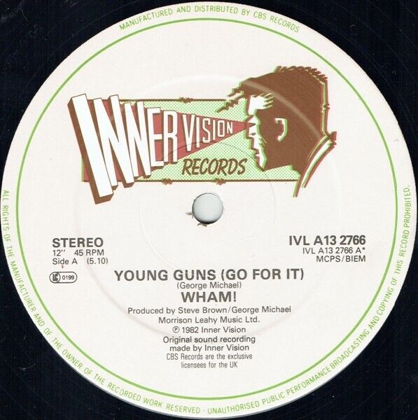 Wham! ‎- Young Guns Go For It Vinyl 12"