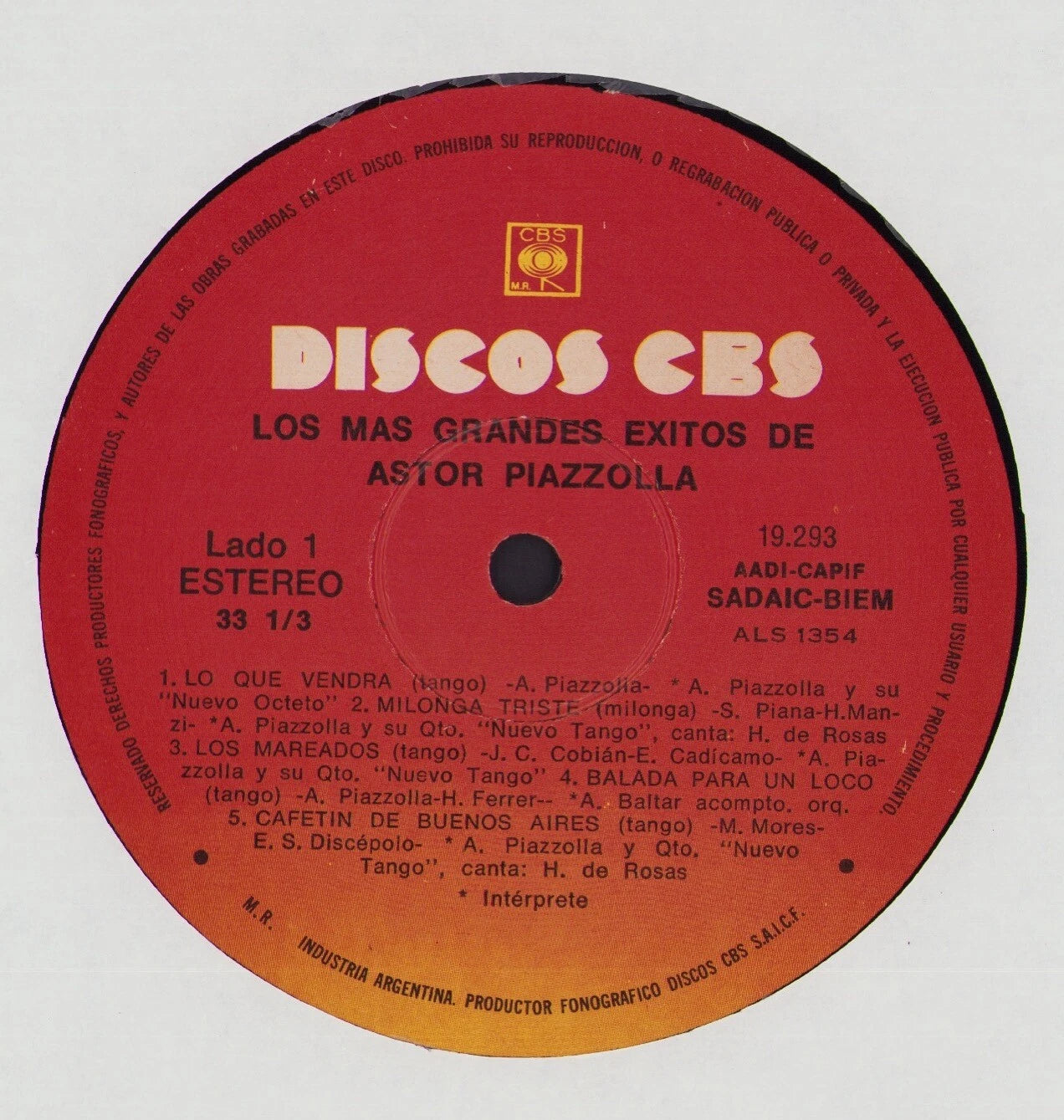 Astor Piazzolla - Los Mas Grandes Exitos De Astor Piazzolla Vinyl LP | AR Original