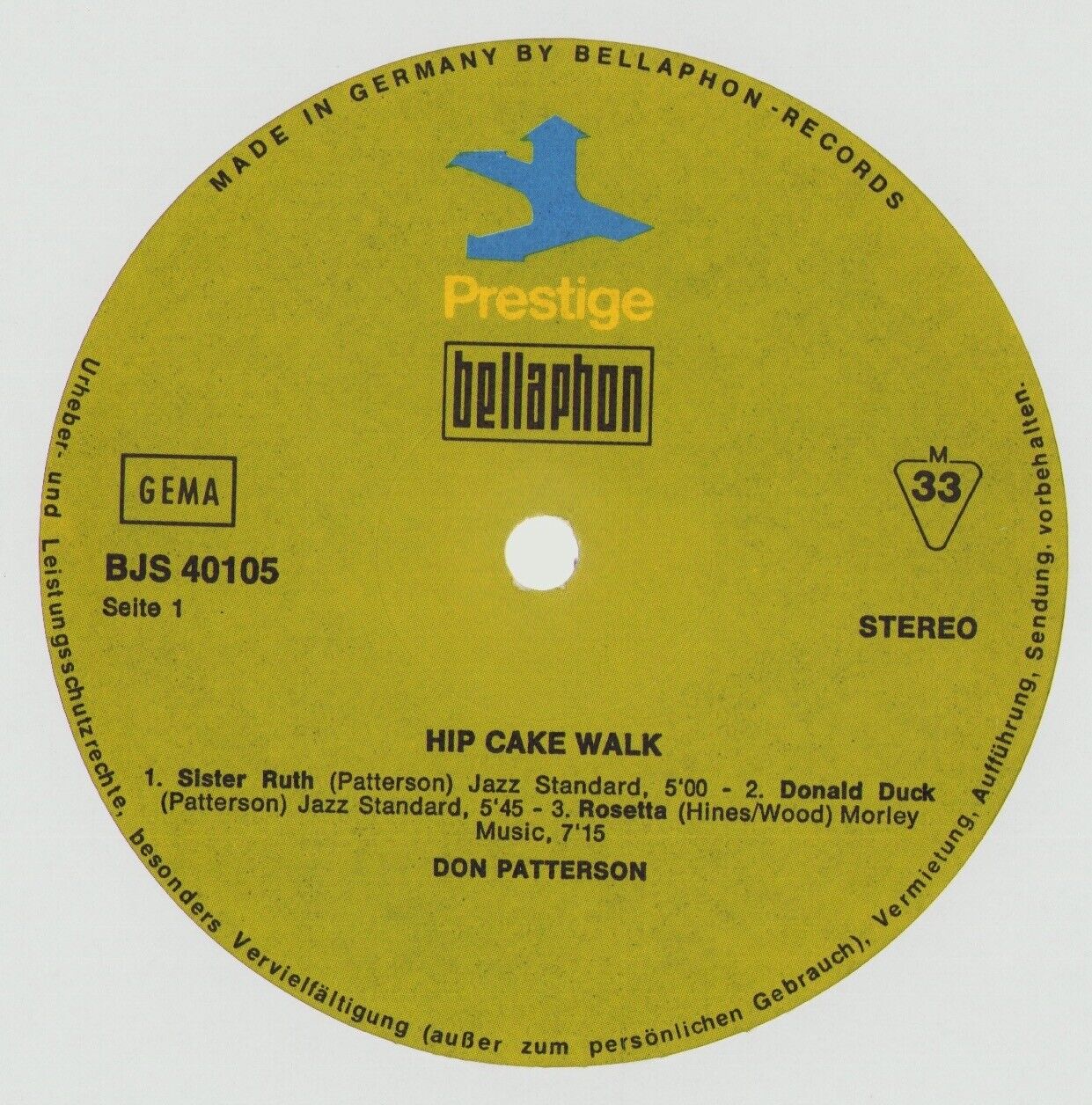 Don Patterson With Booker Ervin ‎- Hip Cake Walk Vinyl LP