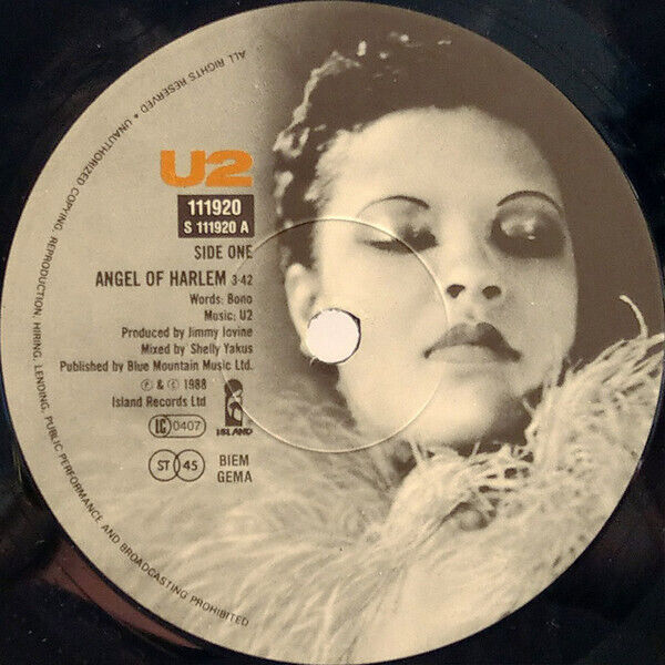 U2 - Angel of Harlem Vinyl 7" Single