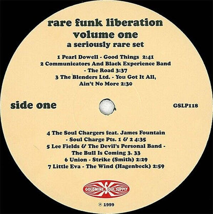 Rare Funk Liberation Volume One Vinyl LP UK