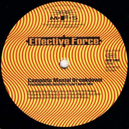 Effective Force ‎- Complete Mental Breakdown Vinyl 12"