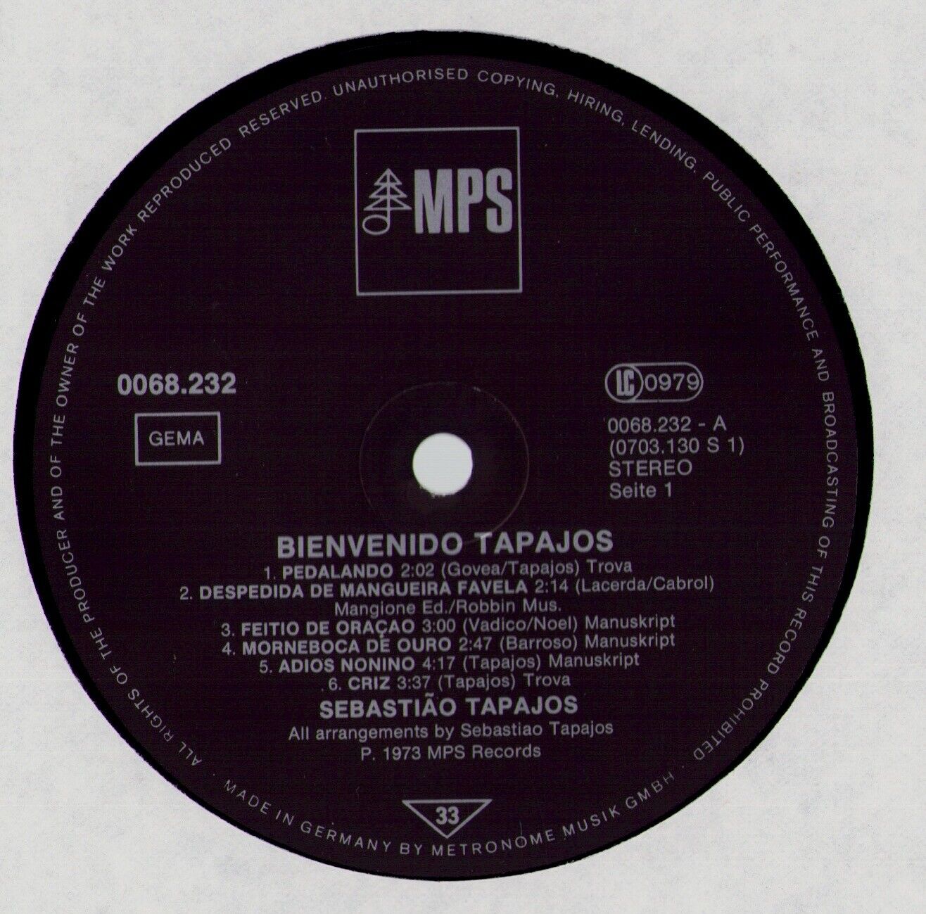 Sebastião Tapajos - Bienvenido Tapajos Vinyl LP