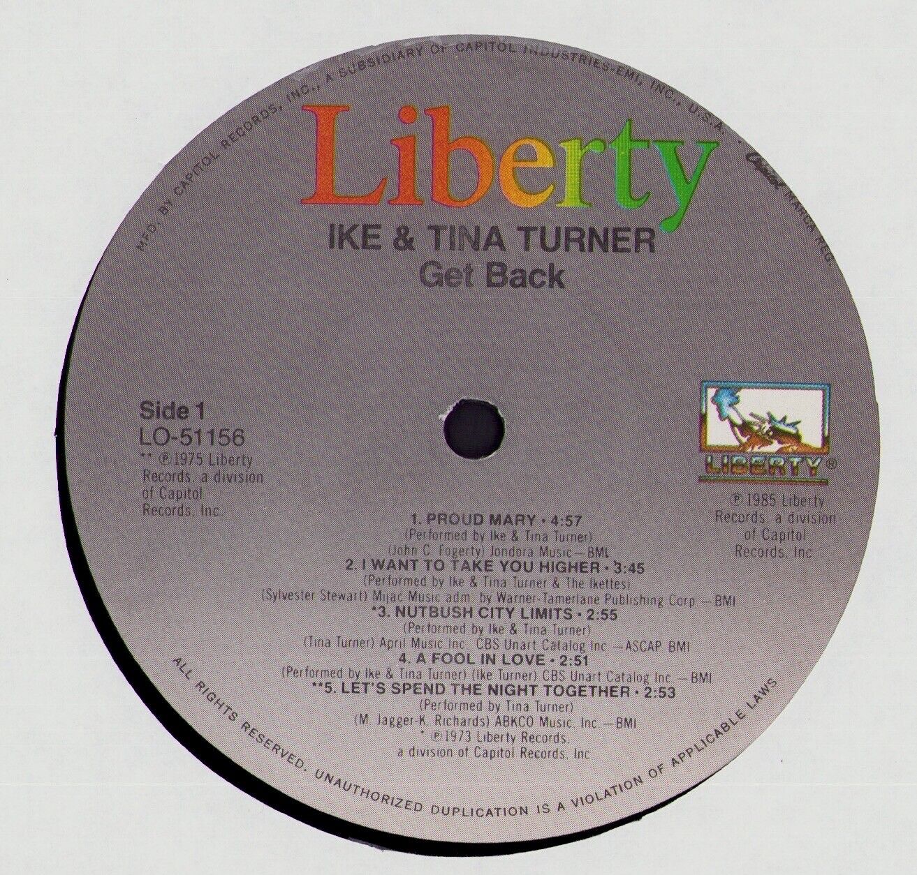 Ike & Tina Turner ‎- Get Back! Vinyl LP