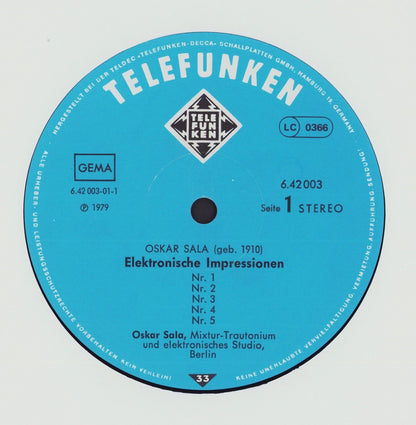 Oskar Sala - Elektronische Impressionen Vinyl LP