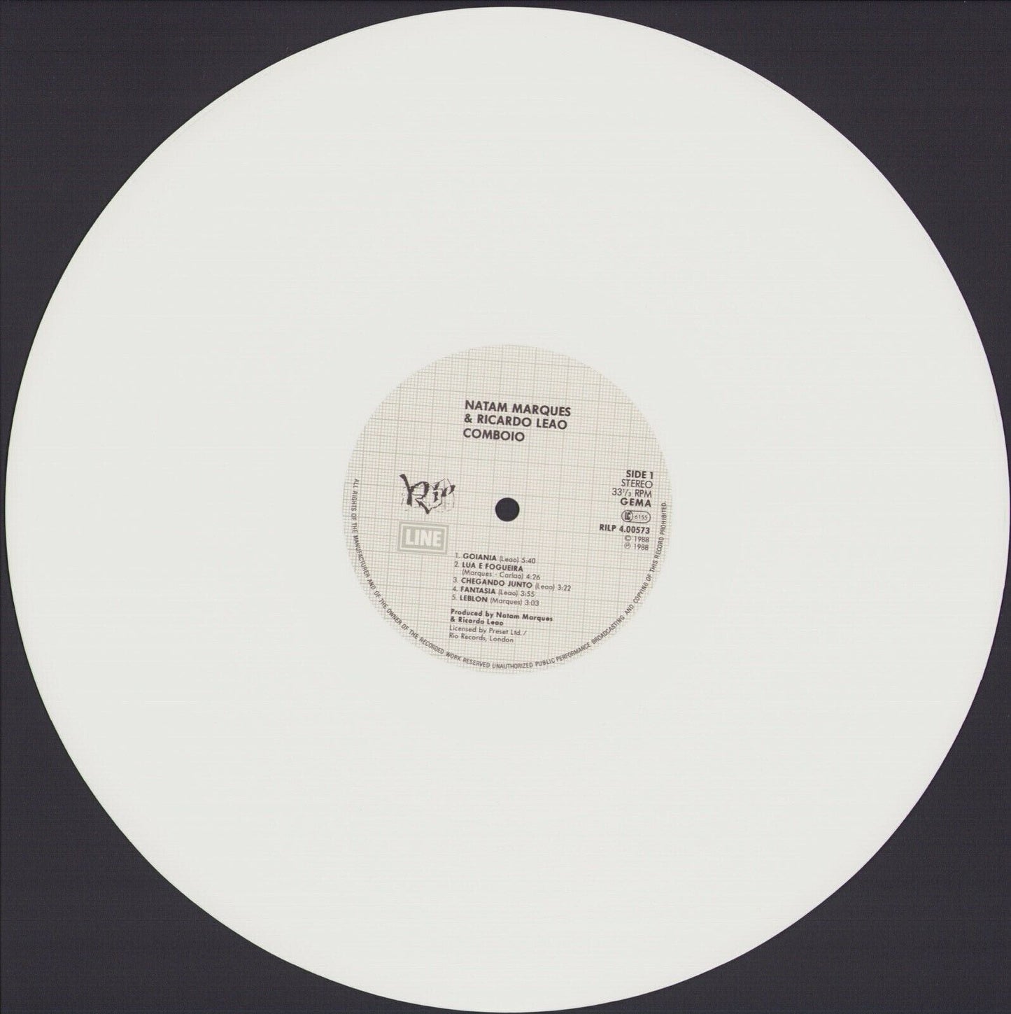 Natan Marques & Ricardo Leão ‎- Comboio White Vinyl LP DE