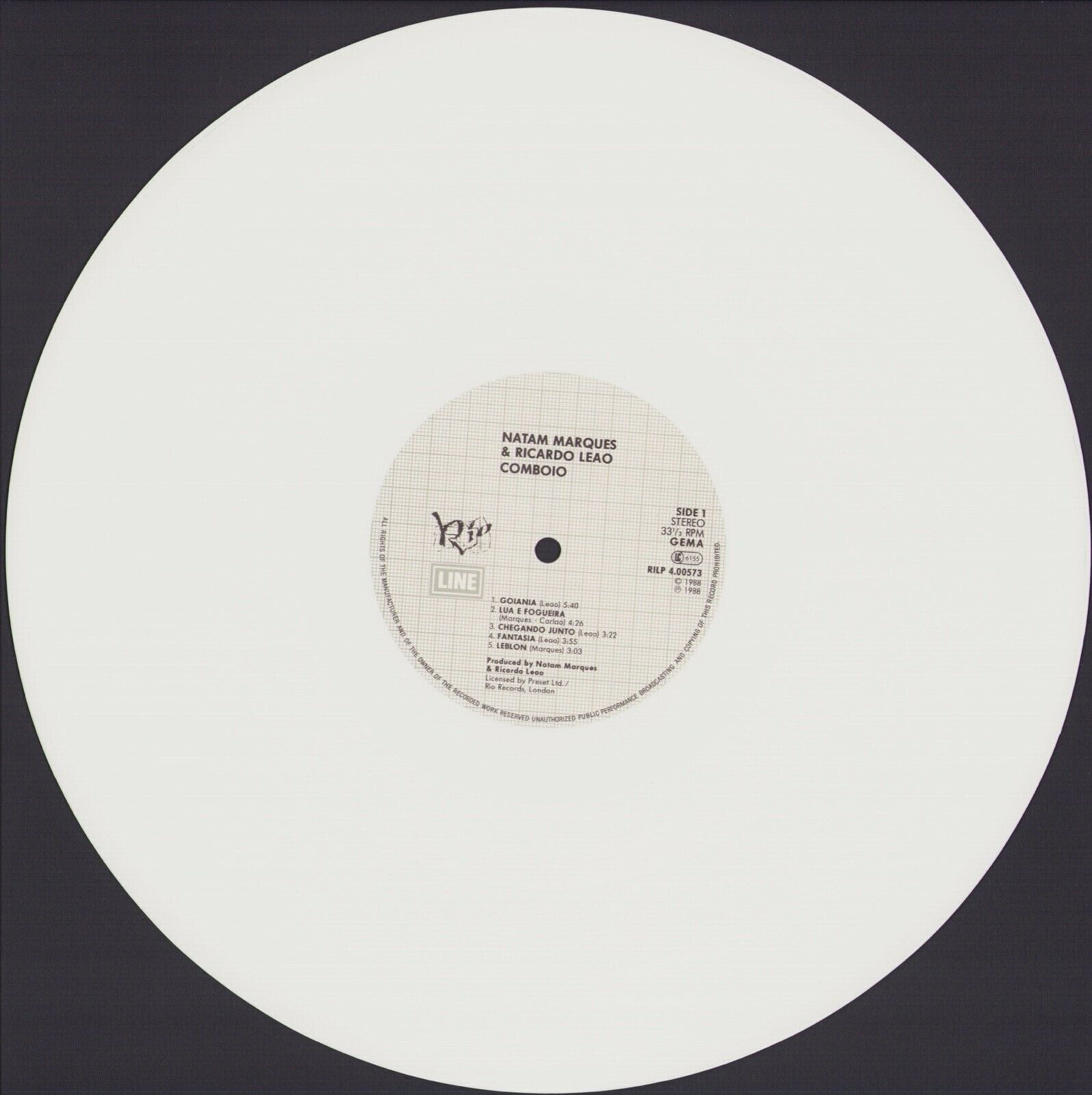 Natan Marques & Ricardo Leão ‎- Comboio White Vinyl LP DE