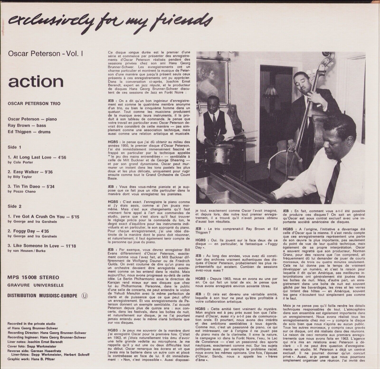 Oscar Peterson ‎- Action Vinyl LP