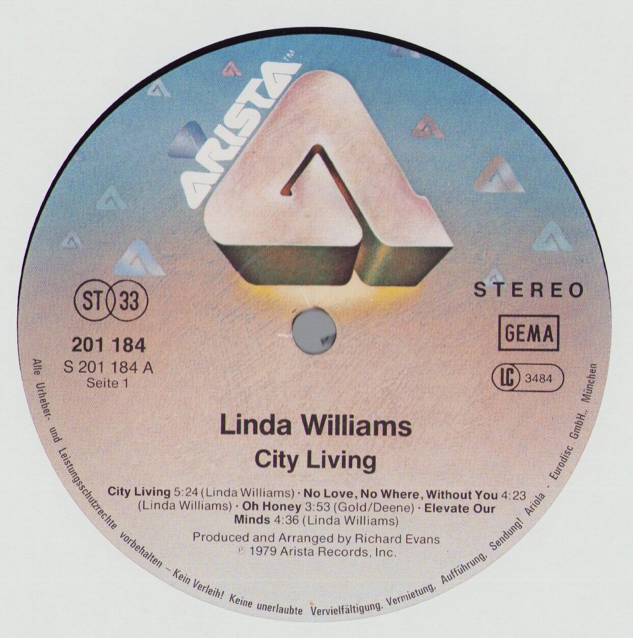 Linda Williams ‎- City Living Vinyl LP