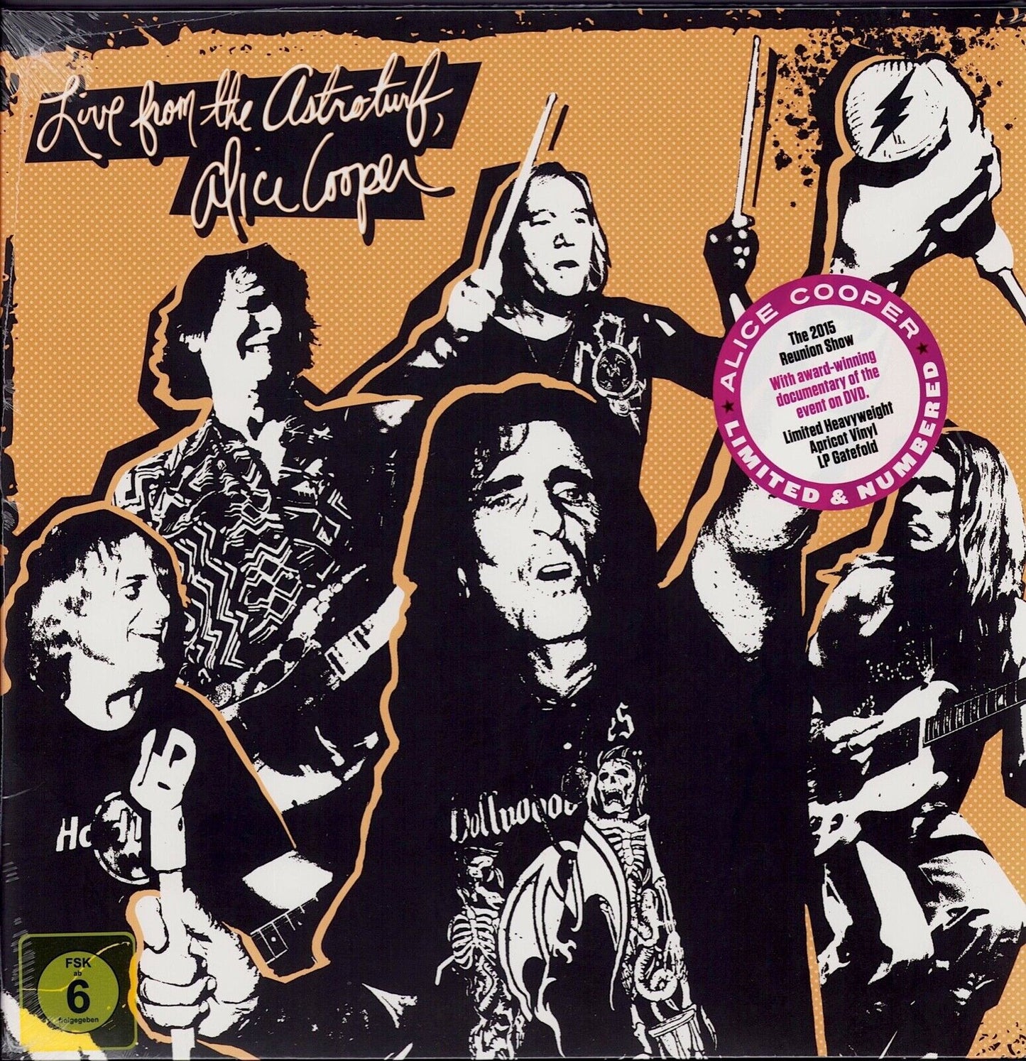 Alice Cooper ‎- Live From The Astroturf Apricot Opaque Vinyl LP + DVD Limited Edition