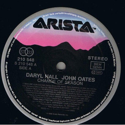 Daryl Hall + John Oates - Change Of Season Vinyl LP