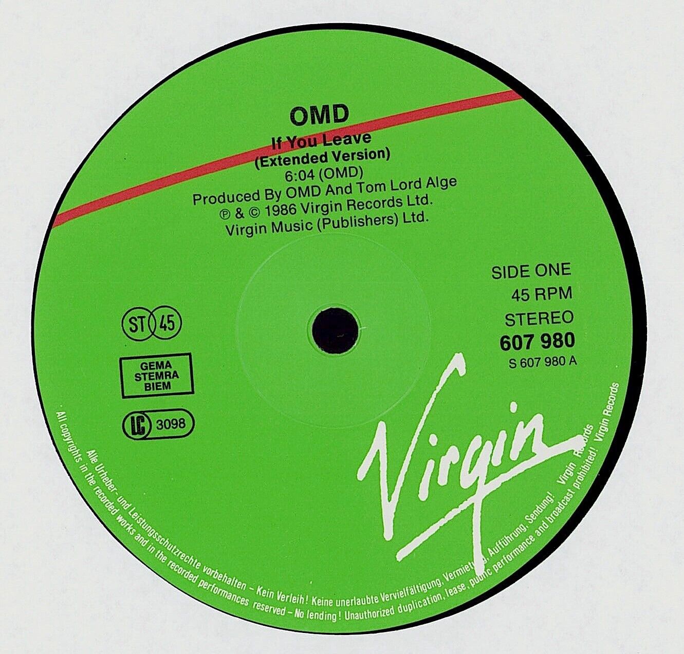 Orchestral Manoeuvres In The Dark - If You Leave Vinyl 12"