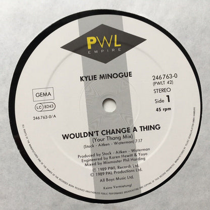 Kylie Minogue - Wouldn't Change A Thing Vinyl 12"